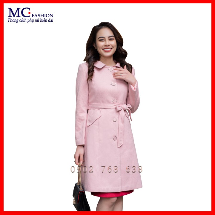 Áo Dạ Nữ Dáng Dài Cho Nữ Công Sở Màu Hồng Đẹp Khoác Mùa Đông Mc Fashion Tad332