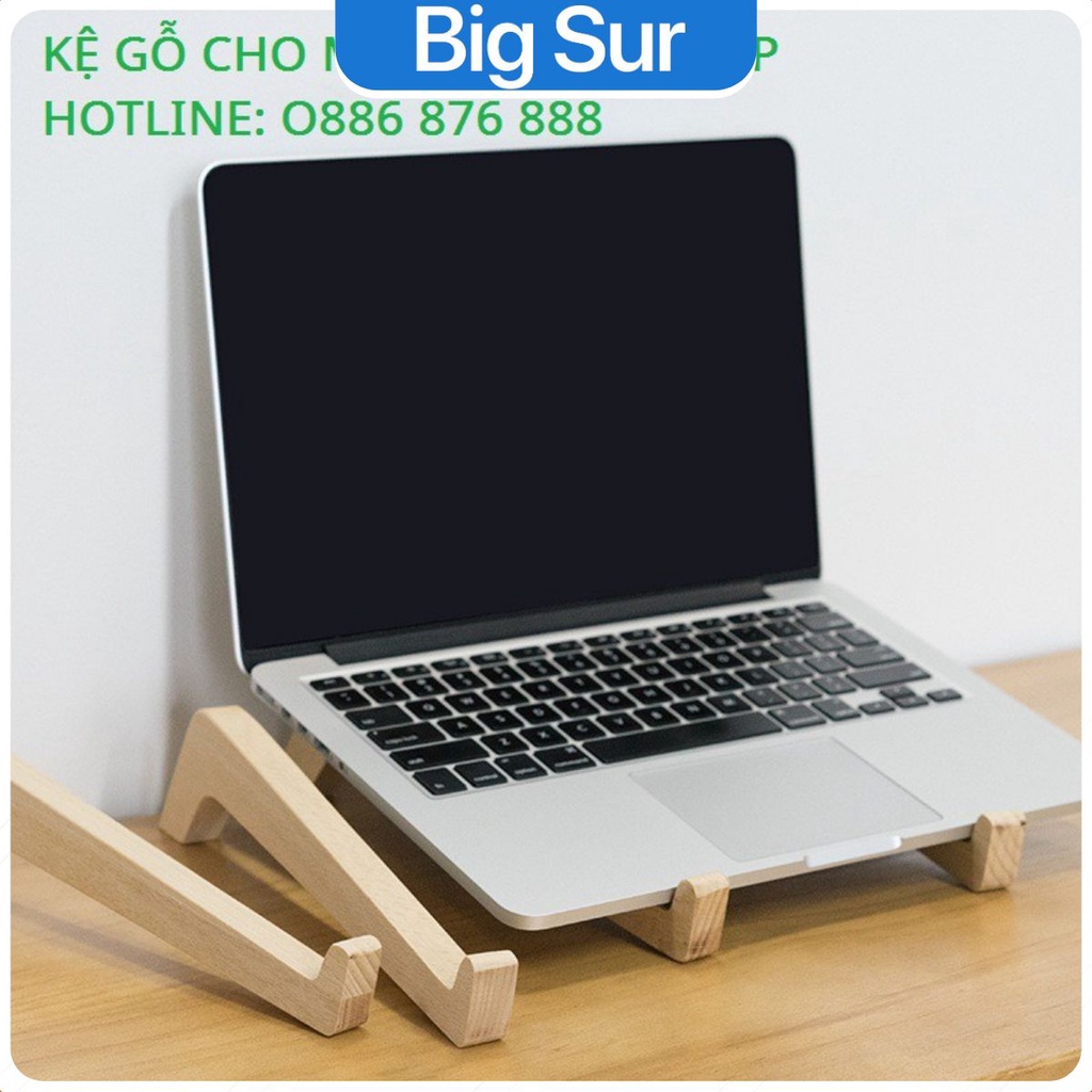 ❤️ Kệ laptop, Giá đỡ Macbook ❤️ làm bằng gỗ thông tự nhiên bền đẹp, mang đi thoải mái