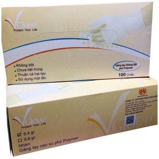 Găng tay không bột Vglove khải hoàn, 50 đôi 1 hộp