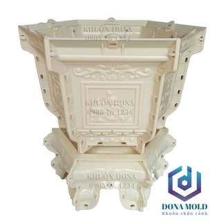 Khuôn Đúc Chậu Cảnh ABS Lục Giác 60 Cao 45 cm và Chân Đôn Quỳ (kỷ) Cao 25 cm