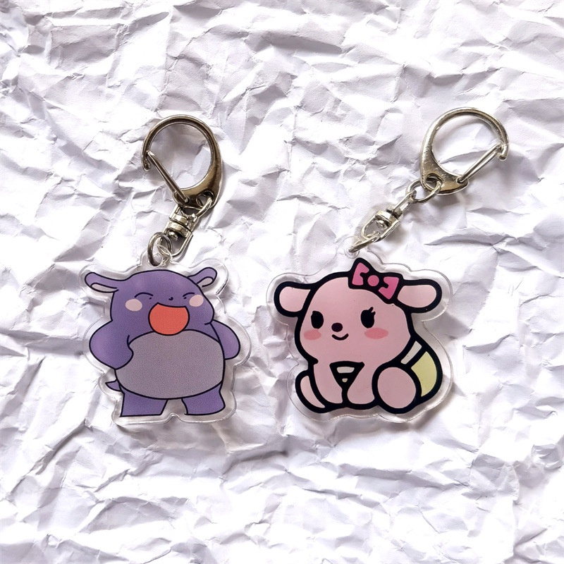 Móc Khóa Cặp Đôi Bằng Acrylic Dễ Thương