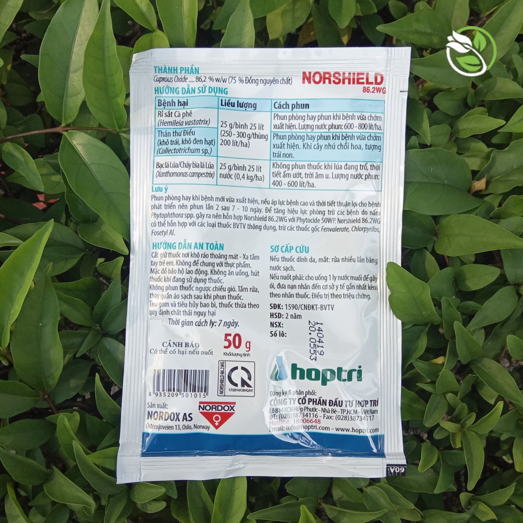 Thuốc Trừ Bệnh Cây Norshield 86.2WG - Gói 50g Bám Dính Tốt, Kéo Dài Hiệu Quả