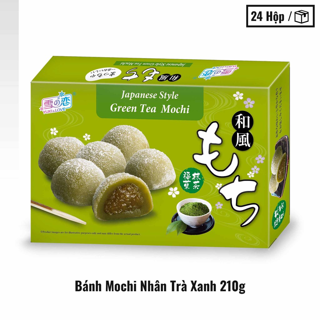 Bánh Mochi nhân trà xanh Yuki&Love 210g