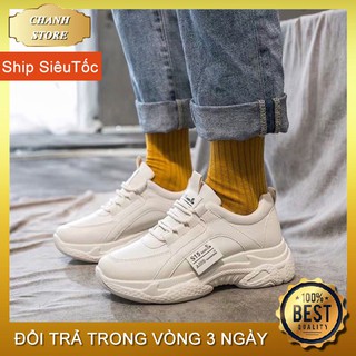 Giày Nữ 💖FREESHIP📛 Giày Thể Thao S18 Màu Trắng Sữa Siêu Đẹp, Giày Độn Đế 5p Giúp Tăng Chiều Cao Người Dùng
