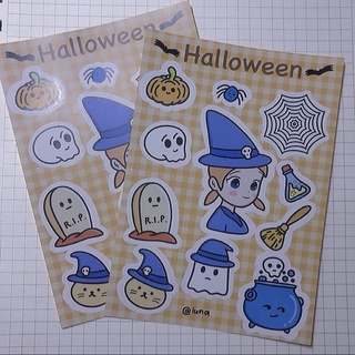 Sticker Halloween dễ thương trang trí sổ bullet journal đáng yêu