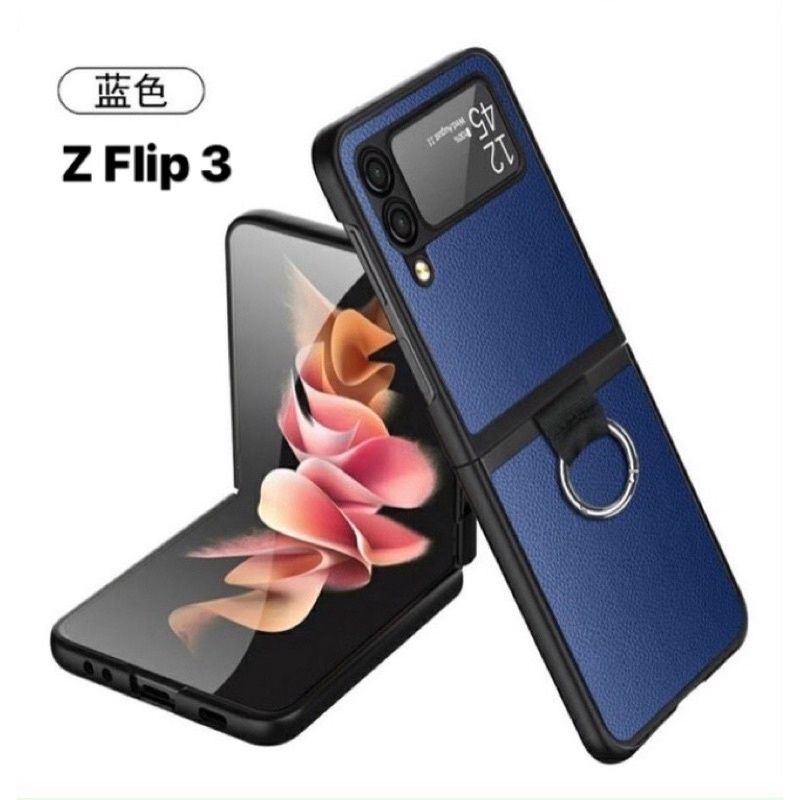 Ốp lưng da LIKGUS kèm móc đeo iring cho Samsung Z FLIP 3 , Z FLIP 3 5G