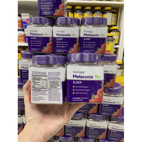 Kẹo ngủ ngon Natrol Melatonin 10mg Sleep Gummies