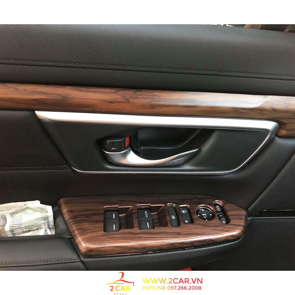 Ốp Nội Thất Xe Honda CRV 2018-2020, chất liệu vân gỗ
