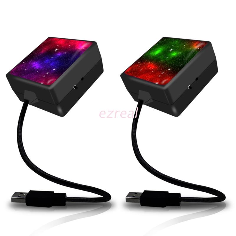 Đèn Led Chiếu Trần Xe Hơi Hình Bầu Trời Sao Cổng Usb