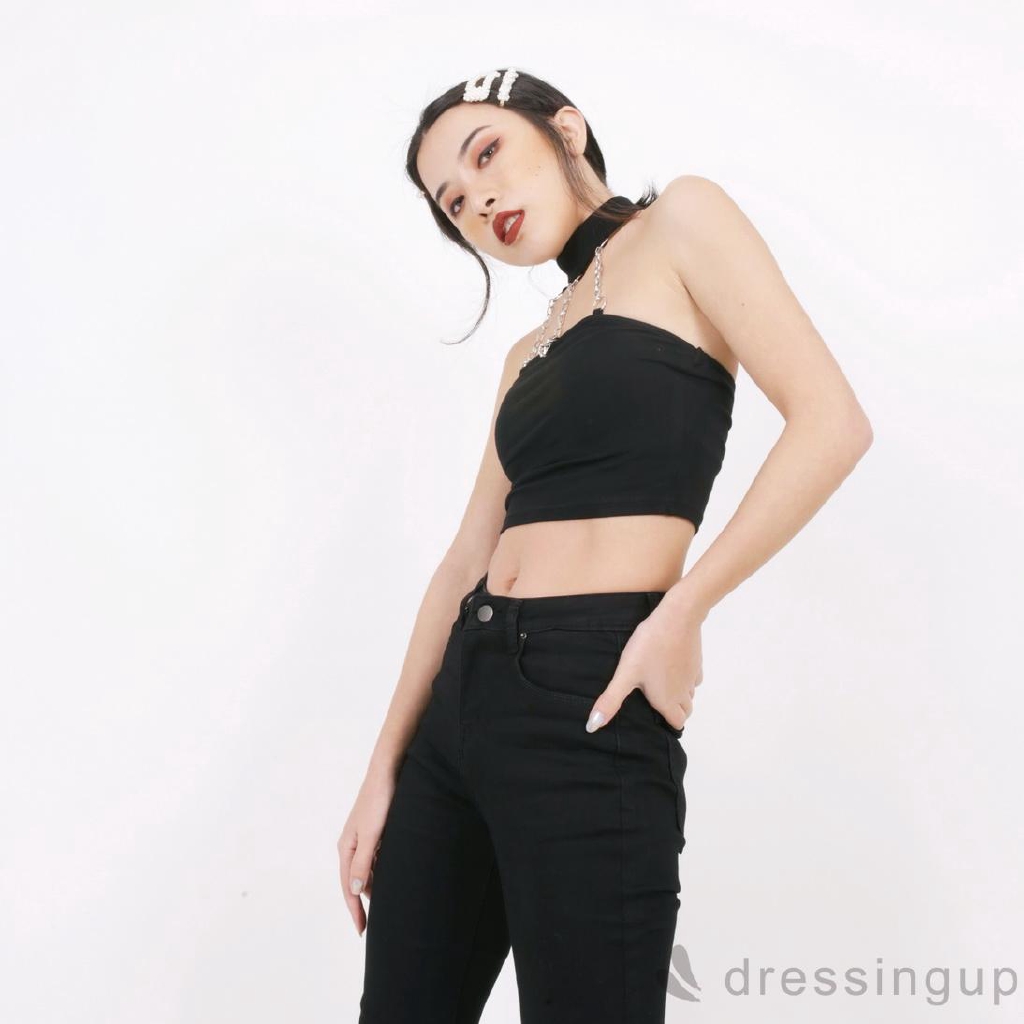 Áo ngắn cổ yếm hở lưng quyến rũ cho nữ