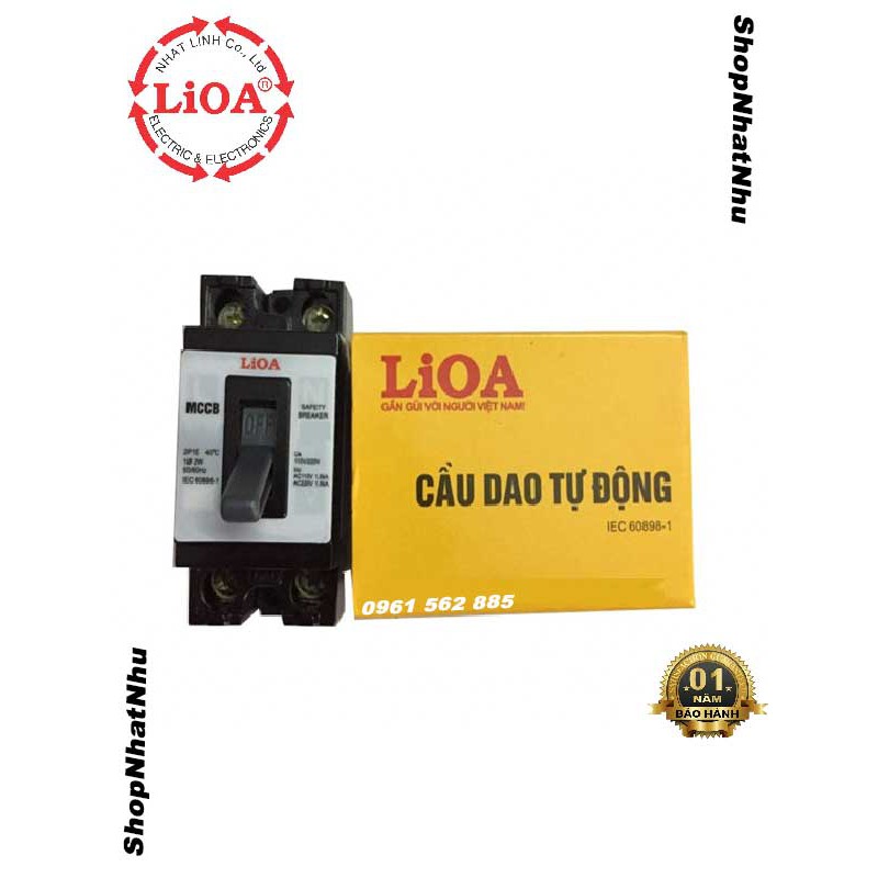 Attomat chống giật  LiOA  10A,20A,30A-Kèm vỏ nhựa