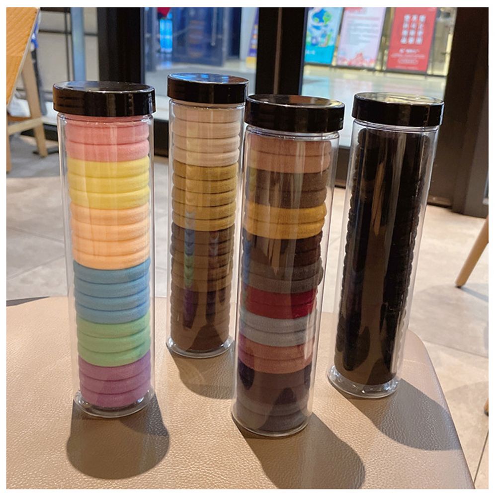 Hộp 20 Dây Thun Buộc Tóc Bằng Nylon Mềm Co Giãn Nhiều Màu Dành Cho Trẻ Em Và Người Lớn