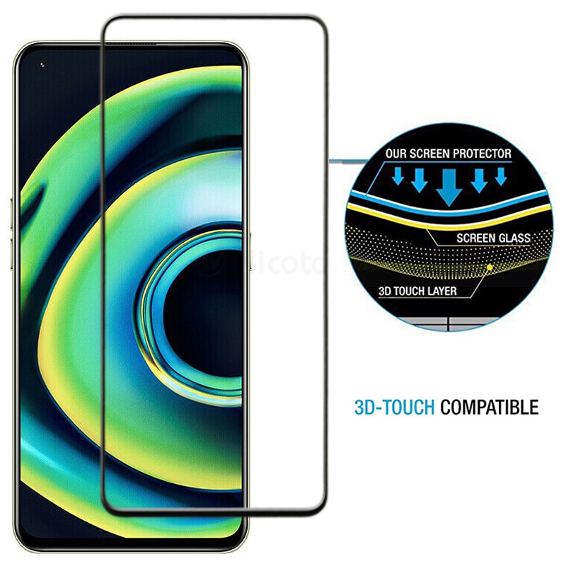 Kính Cường Lực Toàn Màn Hình Chống Bám Vân Tay Cho Realme Q3 5G / Q3 Pro 5G / Q3i 5G