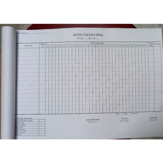 Sổ chấm CÔNG A4 nhân viên