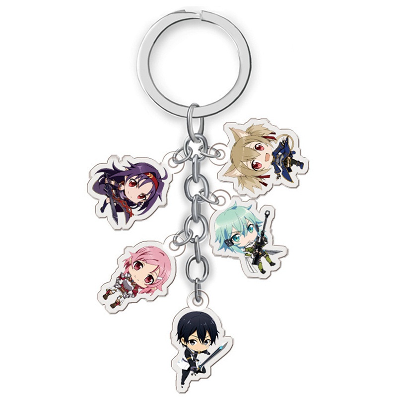 YGT Sword Art Online SAO Kazuto Kirito Kirigaya Asuna Keychain