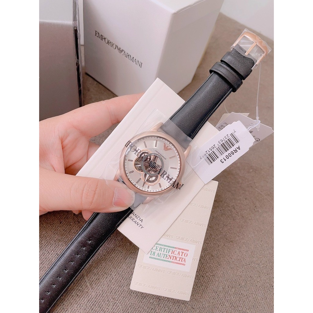 ĐỒNG HỒ NAM ARMANI AR60013 DÂY DA MÁY CƠ TỰ ĐỘNG MECCANICO
