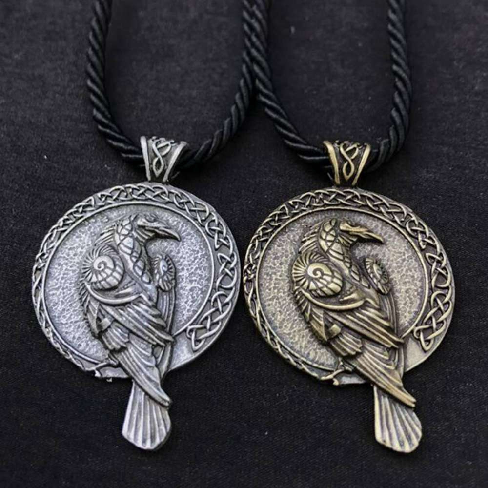 1 chiếc Norse Amulet Viking Raven Mặt dây chuyền Black Bird Celt Crow Vòng cổ nam Mặt dây chuyền Trang sức Thời trang