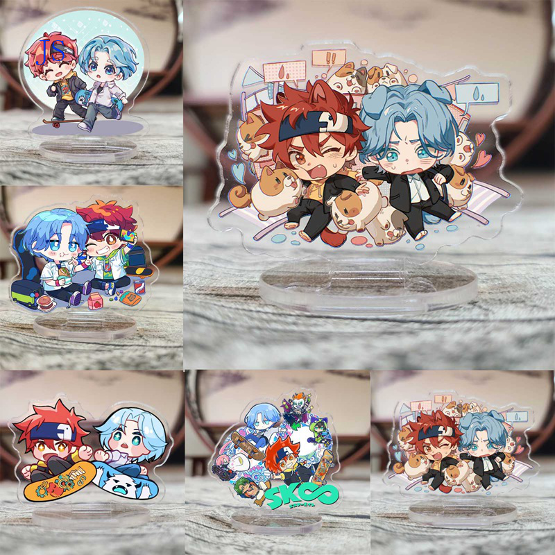 JS Hot Anime SK EIGHT SK8 the Infinity Acrylic Stand Model Plate Desktop Decor MIYA REKI Langa JOE Cherry Blossom Cosplay 6CM