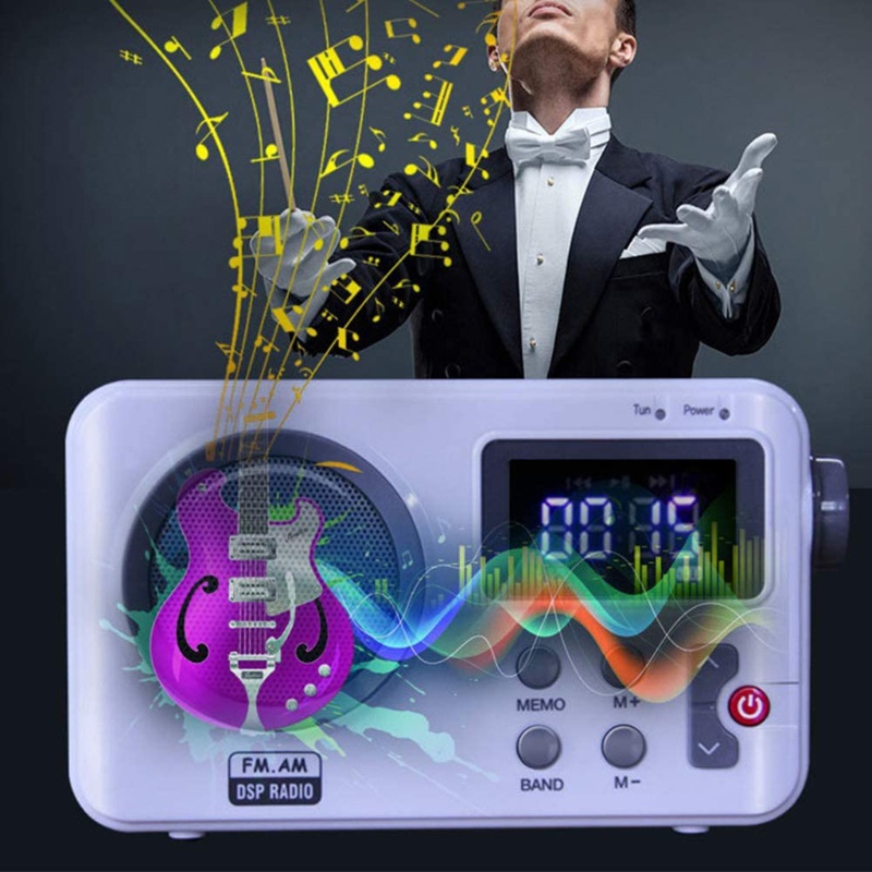 Radio Kỹ Thuật Số zzz Màn Hình LCD 2.4 inch Phát Sóng FM Tại Nhà