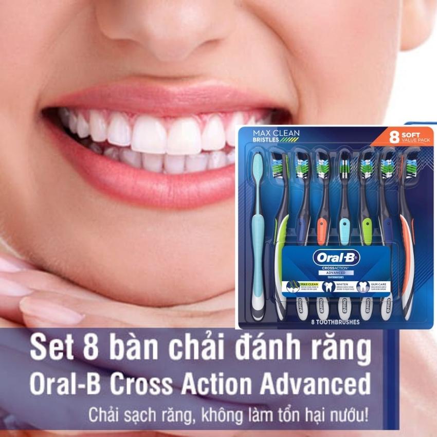 8 Cái Bàn chải đánh răng lông mềm Oral-B của mỹ chải sạch răng cho cả gia đình có tách lẻ FAMACOCO