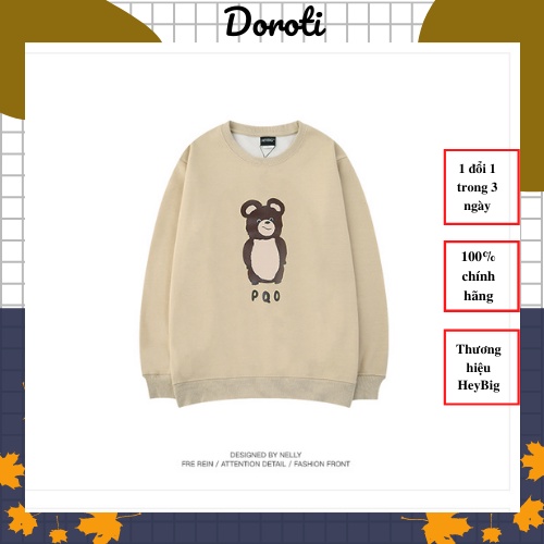 Áo Sweater Thu Đông Nelly Heybig Nam Nữ Kiểu Dáng Unisex Phong Cách Hàn Quốc Form Rộng Chất Liệu Nỉ SWT06 | BigBuy360 - bigbuy360.vn