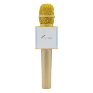 Denshitaro MICGEEK Q9 Mic karaoke microphone Kết nối Bluetooth cho smart karaoke Màu gold D00-251