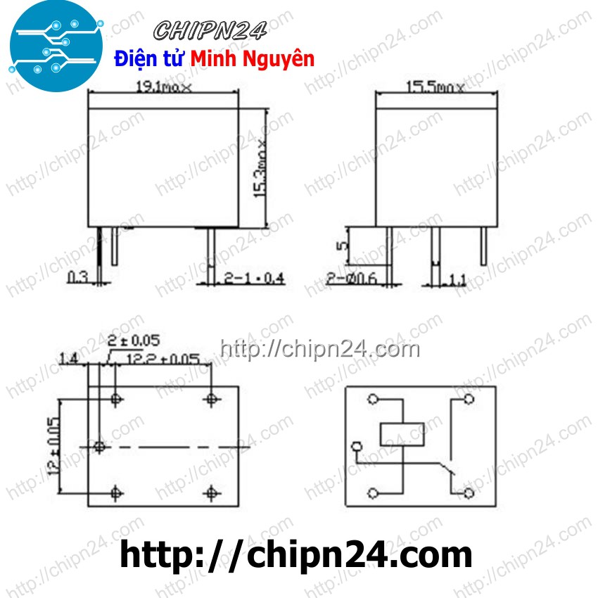 [2 CON] RELAY 5 CHÂN 48V-10A SRD-48VDC-SL-C (5P48V10A)