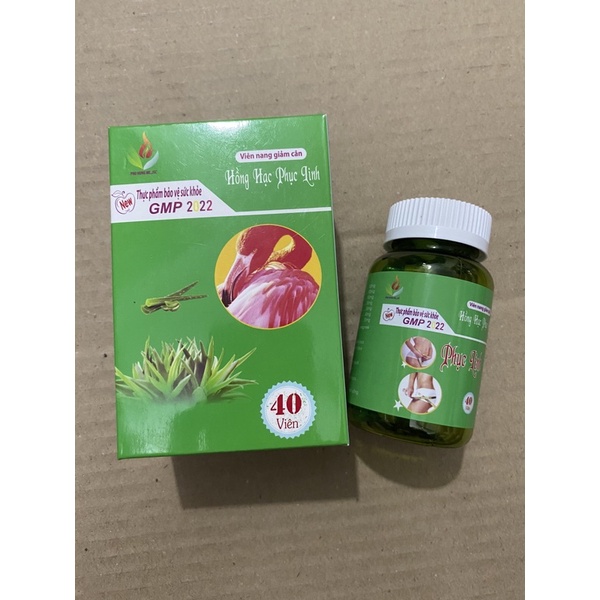 viên nang giảm cân Hồng hạc phục linh chứa Collagen Lá sen trà xanh - hàng chính hãng - giảm cân an toàn hiệu quả