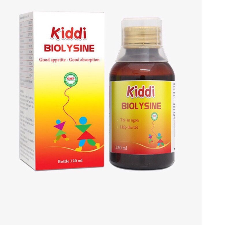 Siro Kiddy Biolysine Mediphar (Hỗ trợ miễn dịch, giúp ăn ngon cho bé 2 tuổi trở lên và người lớn)
