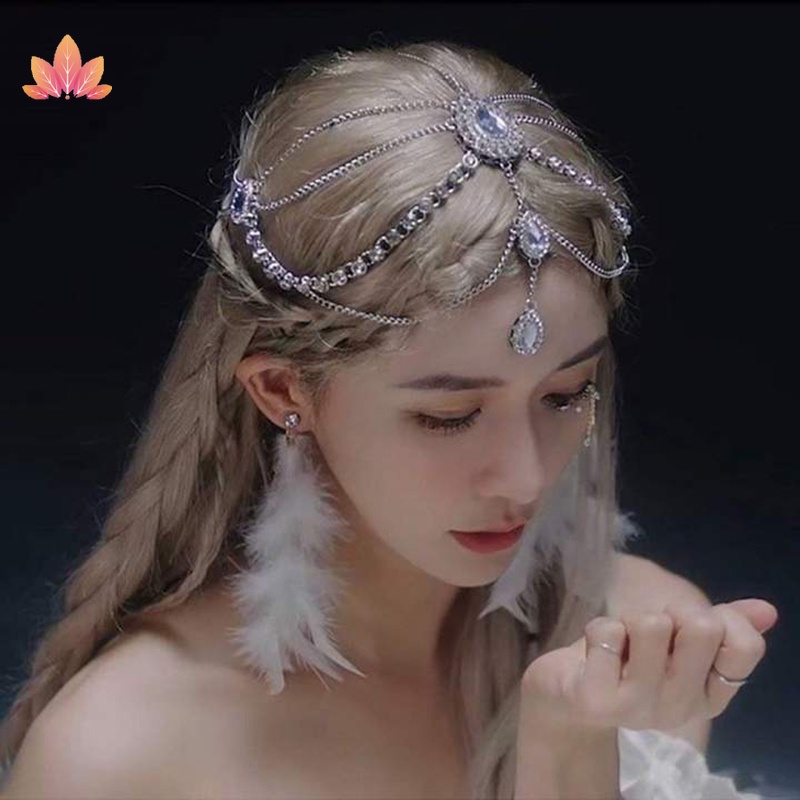 Băng Đô Cài Tóc Đính Đá Pha Lê Sang Trọng Phụ Kiện Cô Dâu JP5