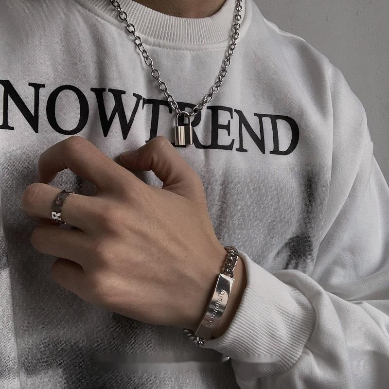 Vòng Tay Thép Titan Mặt Hình Chữ Cái 19117 Thời Trang Hàn Quốc Dễ Phối Đồ