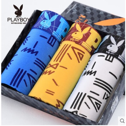 Combo 3 Quần Lót Nam Boxer - Mã QL2218-10 Chính Hãng Playboy/ Quần Lót Nam In Họa Tiết/ Quần lót Nam Cao Cấp
