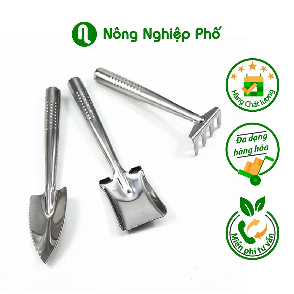 Bộ 3 dụng cụ làm vườn Inox