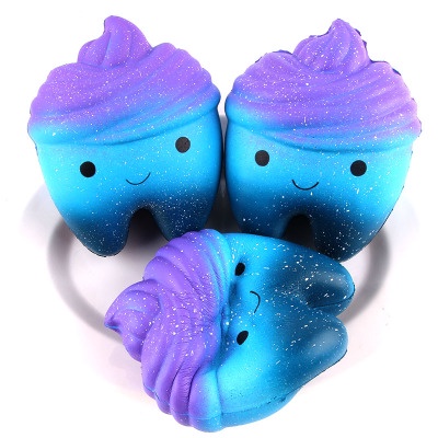 Squishy Lớn JUMBO Hình CÁI RĂNG màu xanh dương Đồ Chơi Xốp Giảm Stress Hình mềm mịn dễ Thương đàn hồi Cho Bé