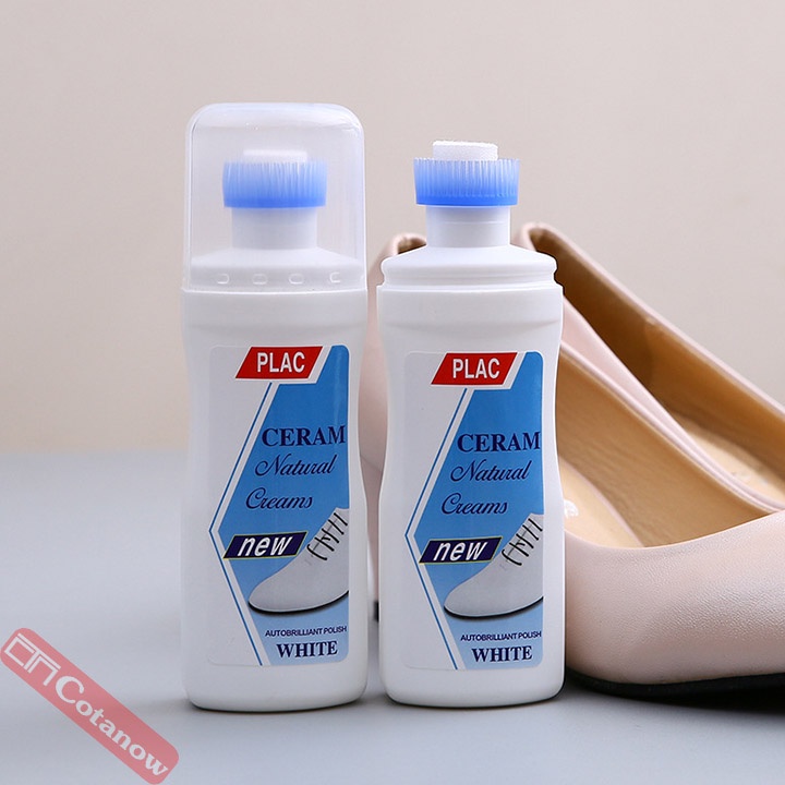 Tẩy Trắng Giày, Chai Tẩy Trắng Giày PLAC 100ml có đầu chải chà tiện lợi COTANOW