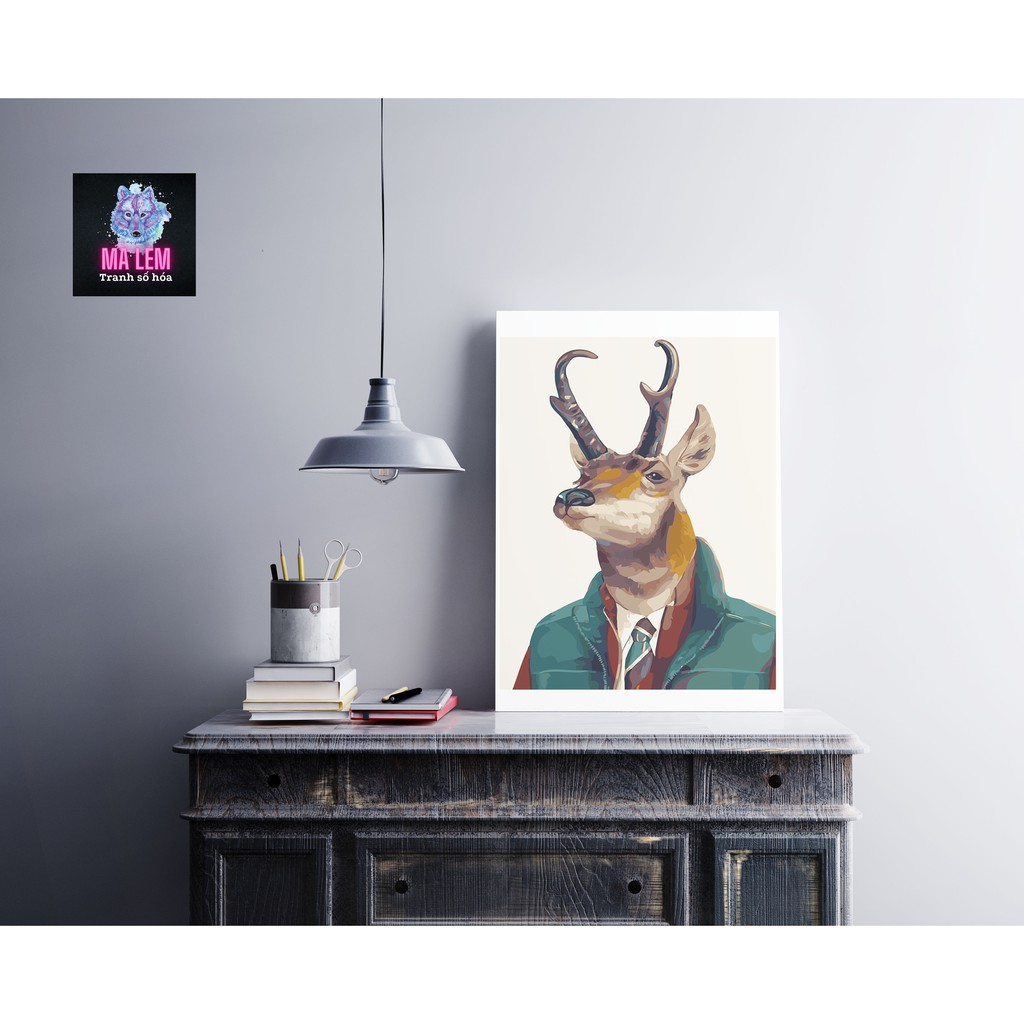 [HÀNG CÓ SẴN] Tranh tô màu theo số Ma Lem (căng khung 40X50cm)/ Tranh tô màu số hóa Ma Lem (40X50cm) | BigBuy360 - bigbuy360.vn