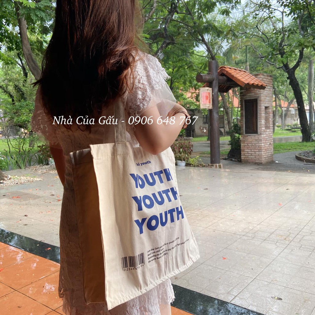 Túi tote vải đẹp YOUTH phong cách