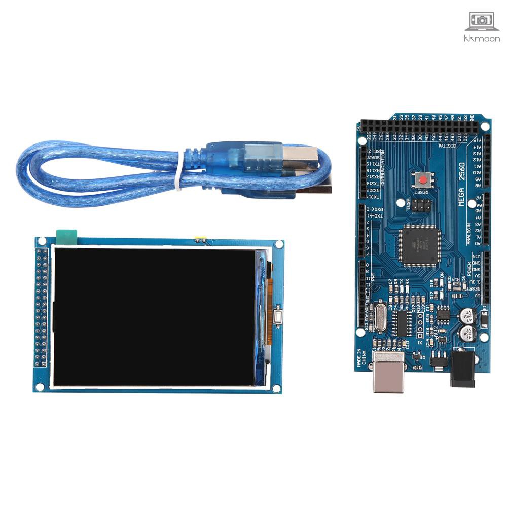 Mô Đun Màn Hình Lcd 3.5 Inch 3.3v / 5v Ili9486 / Ili9488 Ultra Hd 320x480 Cho Arduino Kèm Dây Cáp Mega 2560 R3