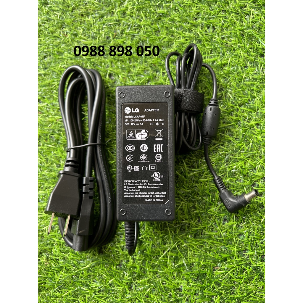 adapter nguồn 12v 3a LG cho màn hình máy tính