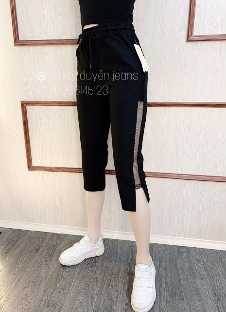 Quần Baggy nữ PHA LƯỚI [chiều dài qua đầu gối]