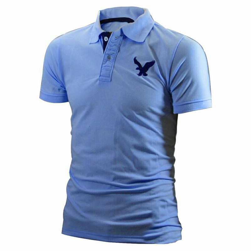 [ẢNH THẬT] Áo thun nam ngắn tay cổ bẻ thêu đại bàng - LZ FASHION- PS008 | BigBuy360 - bigbuy360.vn