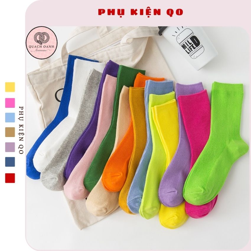 [Mã SKAMCLU8 giảm 10% cho đơn từ 100K] Tất vớ unisex cổ cao phong cách Hàn Quốc - TT07