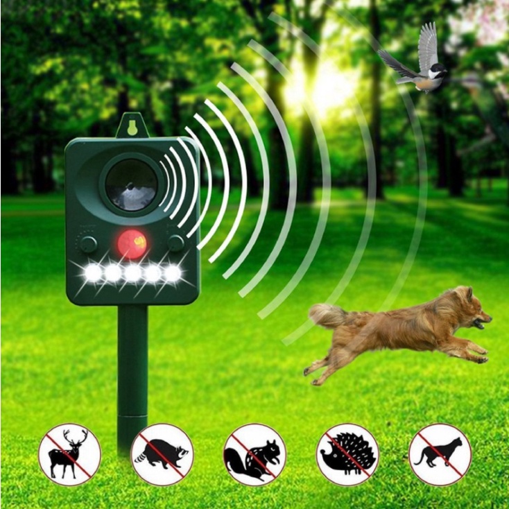 [ROBOT ĐUỔI CHUỘT] Máy Đuổi Chuột, mèo, chó, chim,... thiết bị đuổi chuột AMB A2 công nghệ cảm biến hồng ngoại.