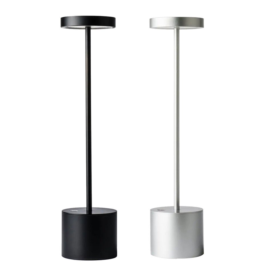 Đèn bàn không dây LED kim loại USB có thể sạc lại đèn bàn làm việc 2 cấp