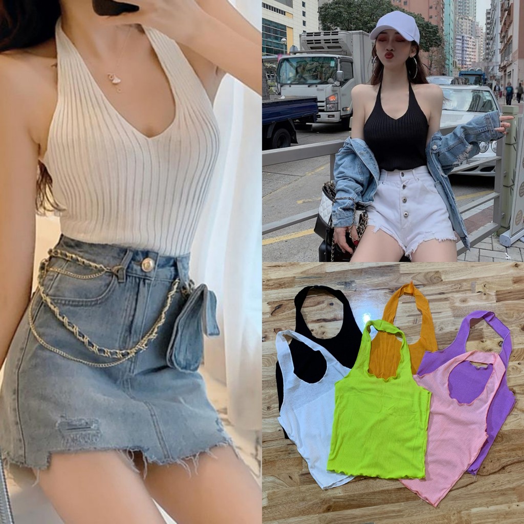 ÁO YẾM TRƠN THUN GÂN ĐƠN GIẢN CHẤT LIỆU THÔÁNG MÁT