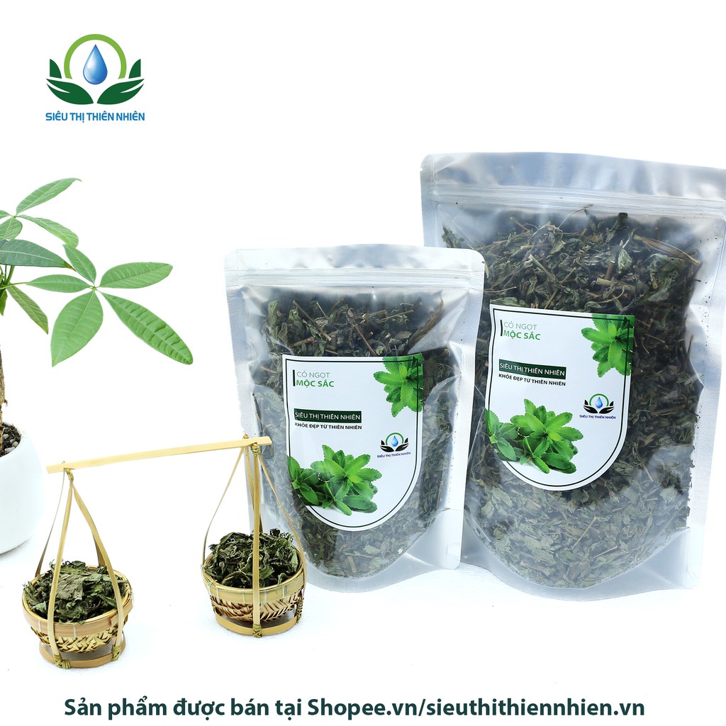 Trà cỏ ngọt sấy khô Mộc Sắc 1kg, trà tạo ngọt tự nhiên tốt cho người huyết áp, tiểu đường của Siêu Thị Thiên Nhiên