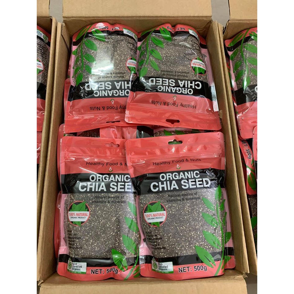 (Mẫu mới) Hạt Chia đỏ Organic Chia Seed 500g