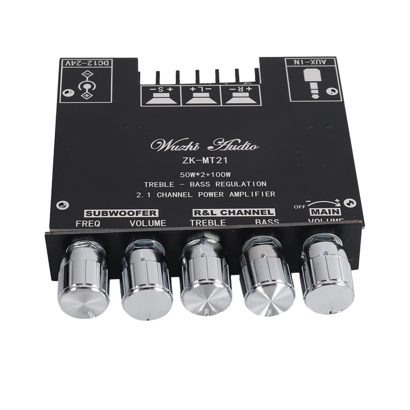 Bảng mạch khuếch đại âm thanh ZK-MT21 2.1 Bluetooth 5.0 50WX2+100W AMP AUX