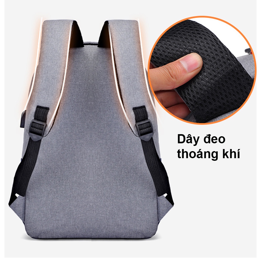 Balo đựng laptop thời trang mới phối 2 màu, balo cho học sinh, sinh viên giá rẻ