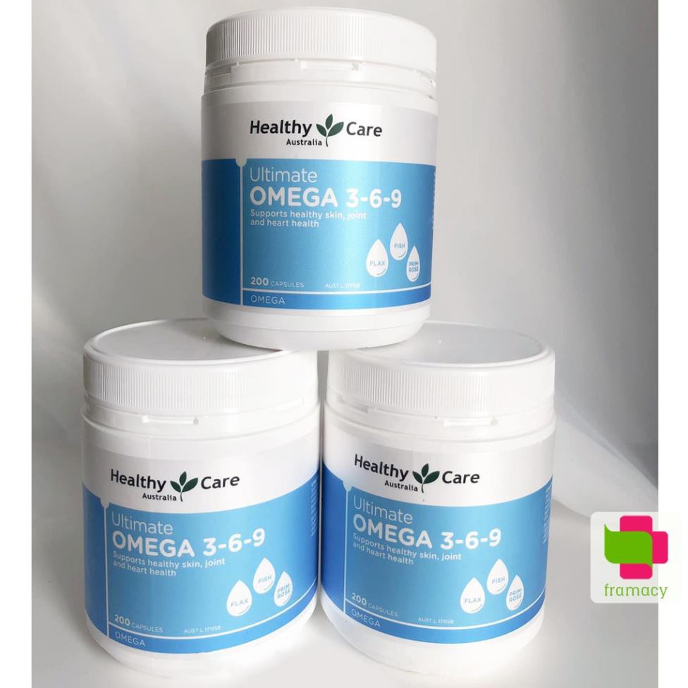 Viên uống Healthy Care Ultimate Omega 3 6 9, Úc (200v) làm đẹp da móng tóc, hỗ trợ tim mạch người lớn và trẻ trên 2 tuổi | BigBuy360 - bigbuy360.vn